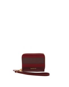 Red Velvet Small Zip Around Leather Wallet - 0602857-521A-04